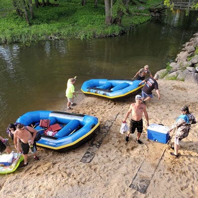 Canoes at Duggans family campground & Canoe Livery